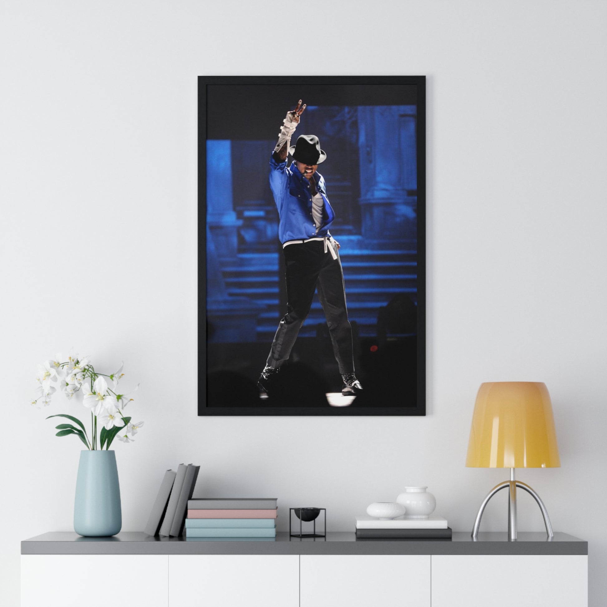 Framed Poster - Chris Brown Michael Jackson Tribute