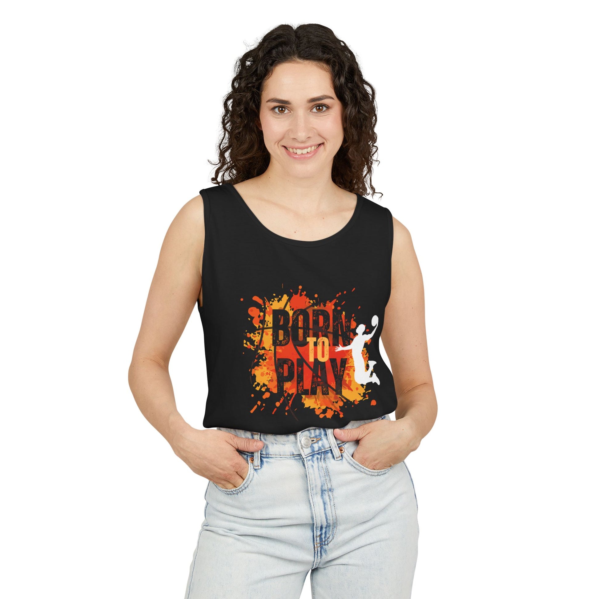 Athletic Tank Top - 'Born to Play' Sporty Unisex Tee