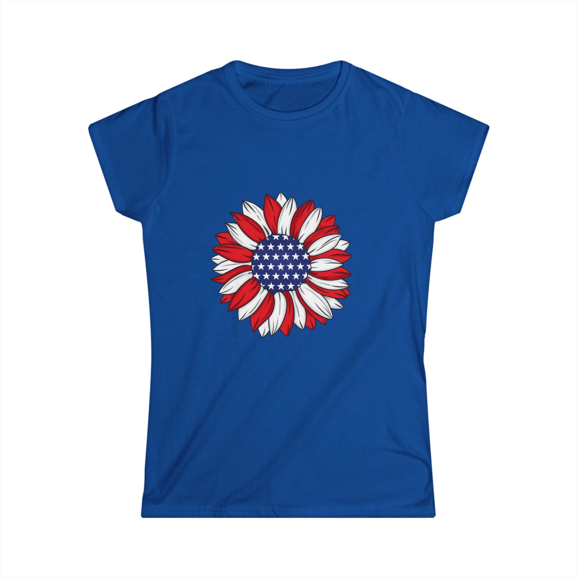 Patriotic Floral Women's Tee, Summer Fashion