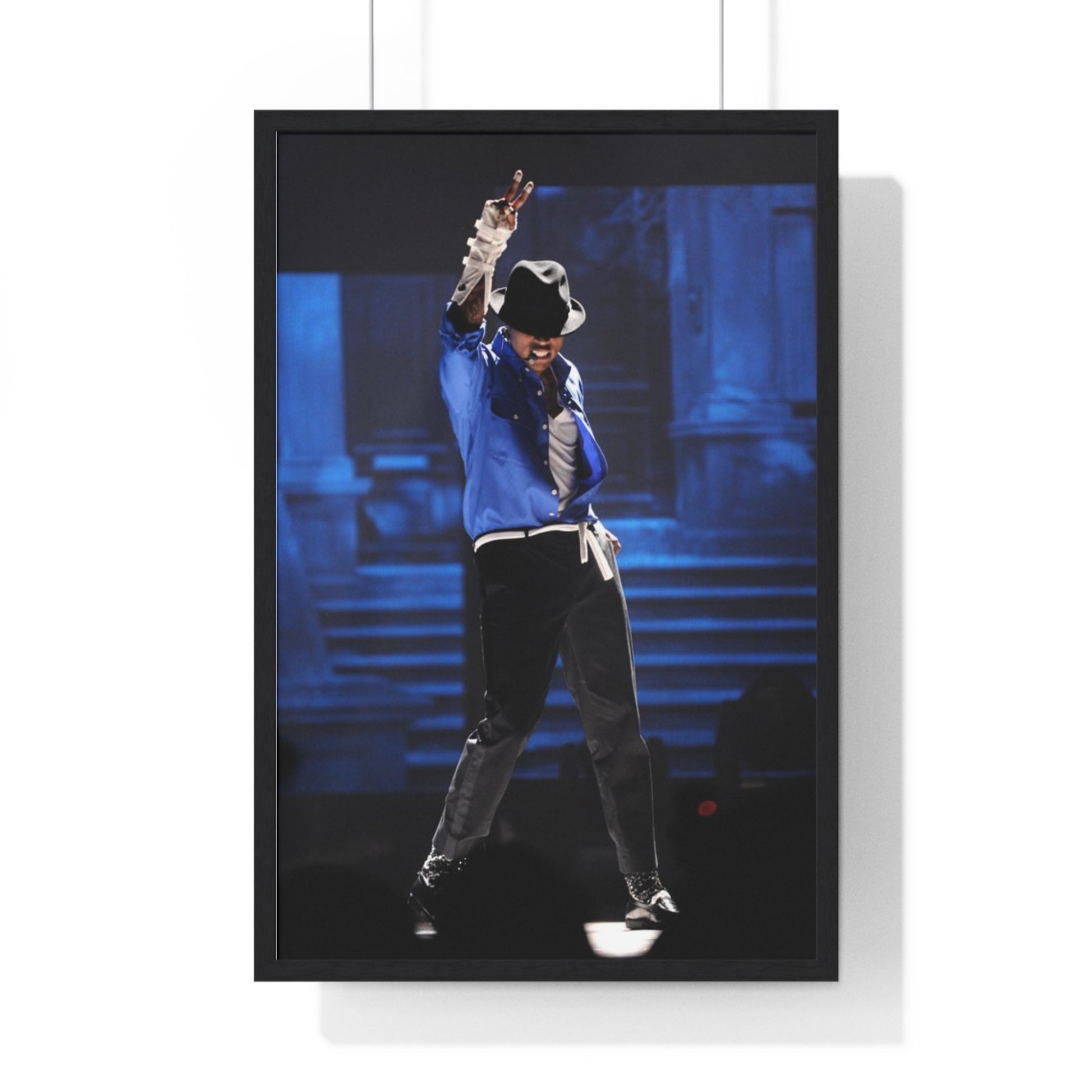 Framed Poster - Chris Brown Michael Jackson Tribute
