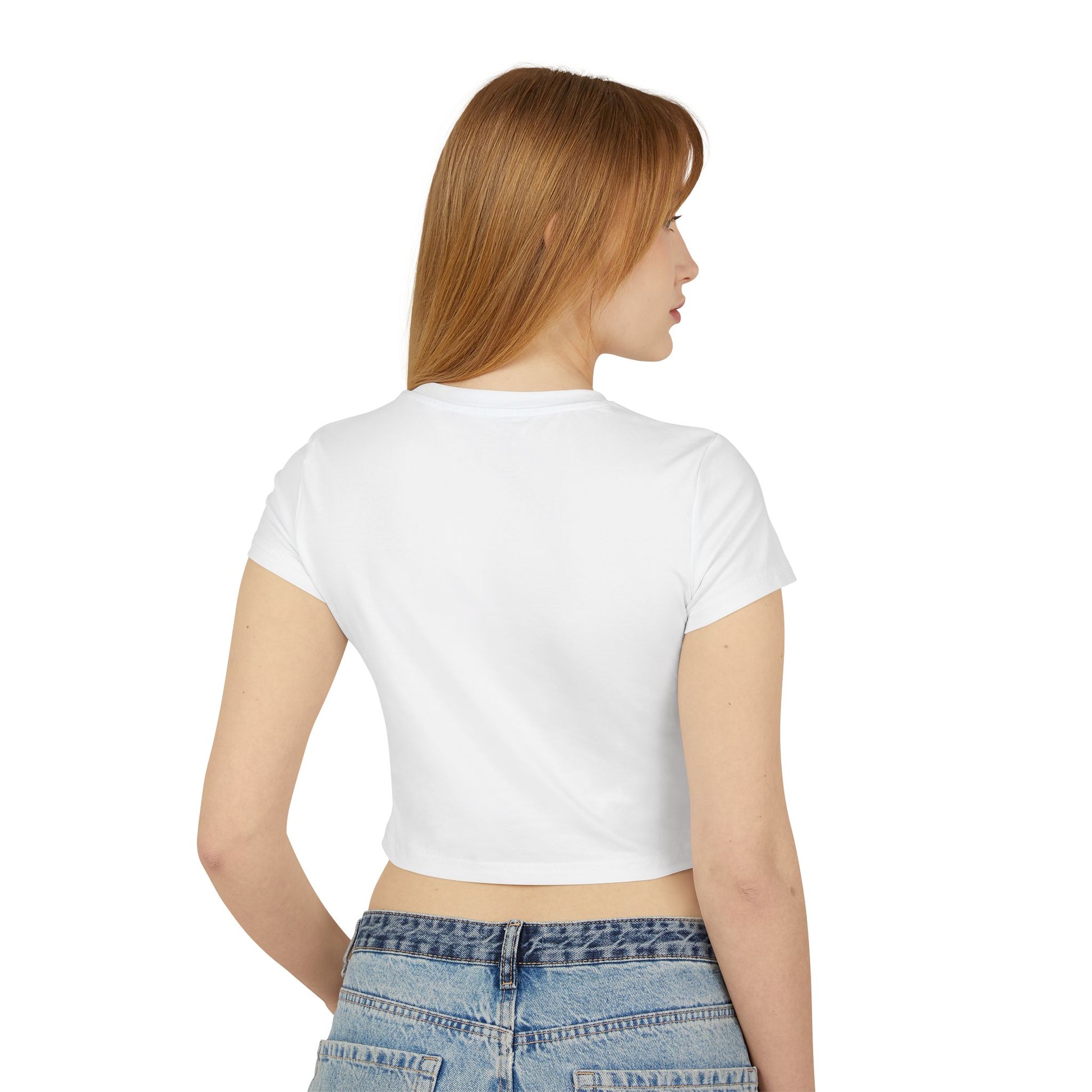 Retro Graphic Women's Baby Tee | Nostalgic 90s Phone T-Shirt
